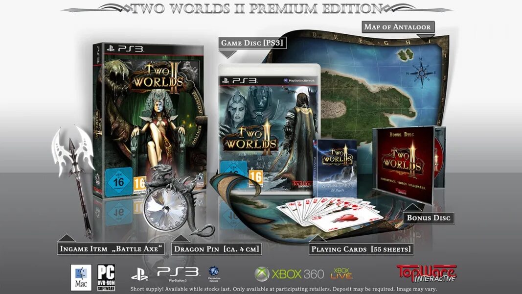 Two Worlds II Xbox 360 обложка. Two Worlds II коллекционная (ps3). Two Worlds 2 диск. Two Worlds 2 инвентарь.