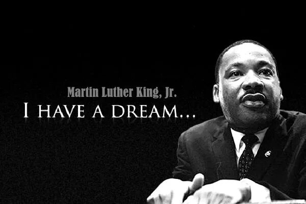 He has a dream. Martin Luther King Jr Speech.