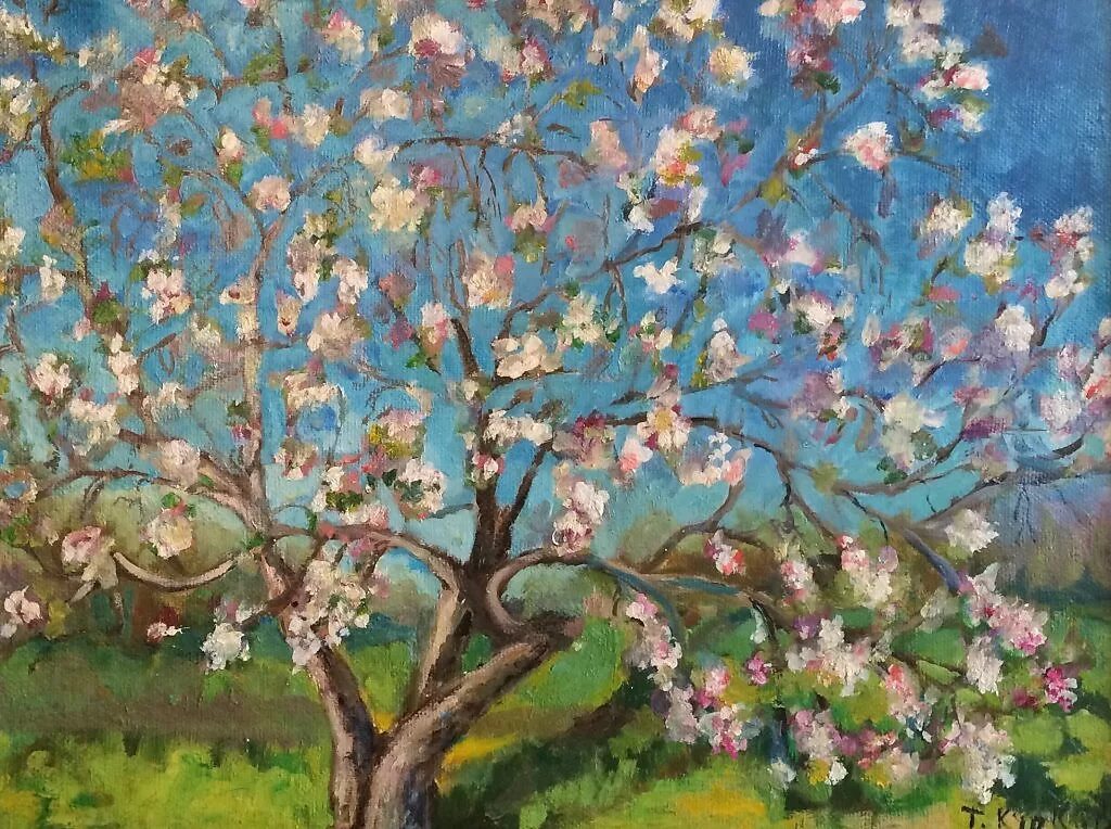 Весенний сад картинки для детей. Цветущая яблоня в эраньи Писсарро. Малевич цветущие яблони.