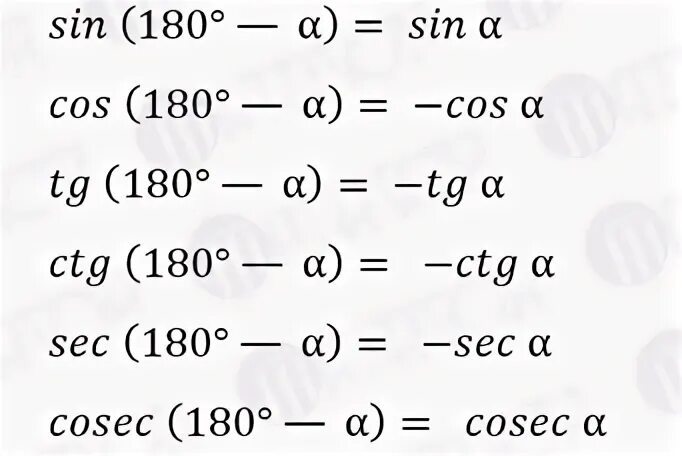 Формулы приведения cos 180-a. Син 180-Альфа равен. Sin 180 Альфа по формуле приведения. Формула приведения синус 180 градусов.