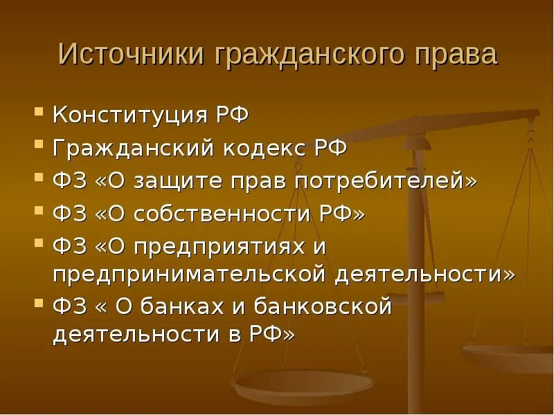 Защита собственности конституция рф. Источники гражданского кодекса.