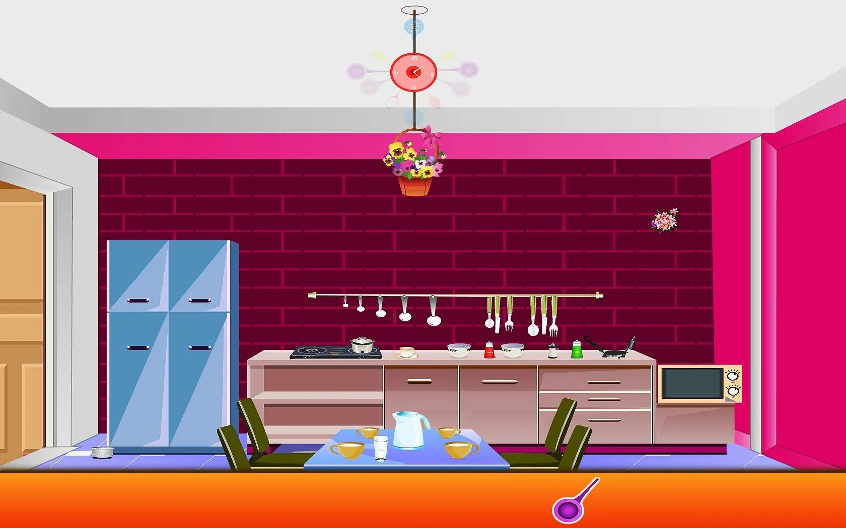Найди игру розовый. Игра pink. игра побег с кухни. фон розовая кухня мультяшный. синий и розовый игра.