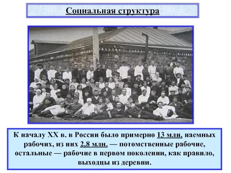 Итоги начала 20 века в россии. Презентация на тему образование в начале 20 века в России. Состав наемные рабочие кто входил 18 в. Наемные рабочие это в истории 9 класс.