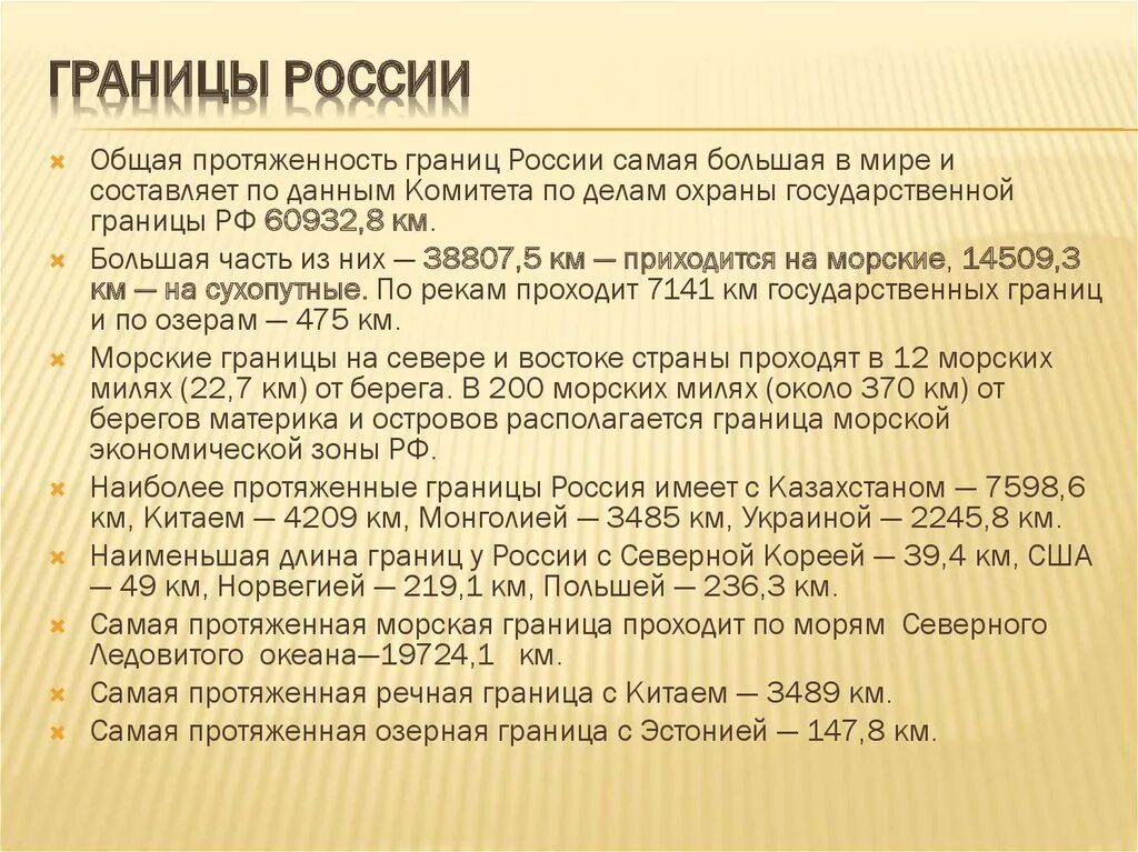 Протяженность границы россии на юге. Протяженность границ России. Протяженность границ Росси. Протяженность границ России с другими странами. Протяженность морских границ России.