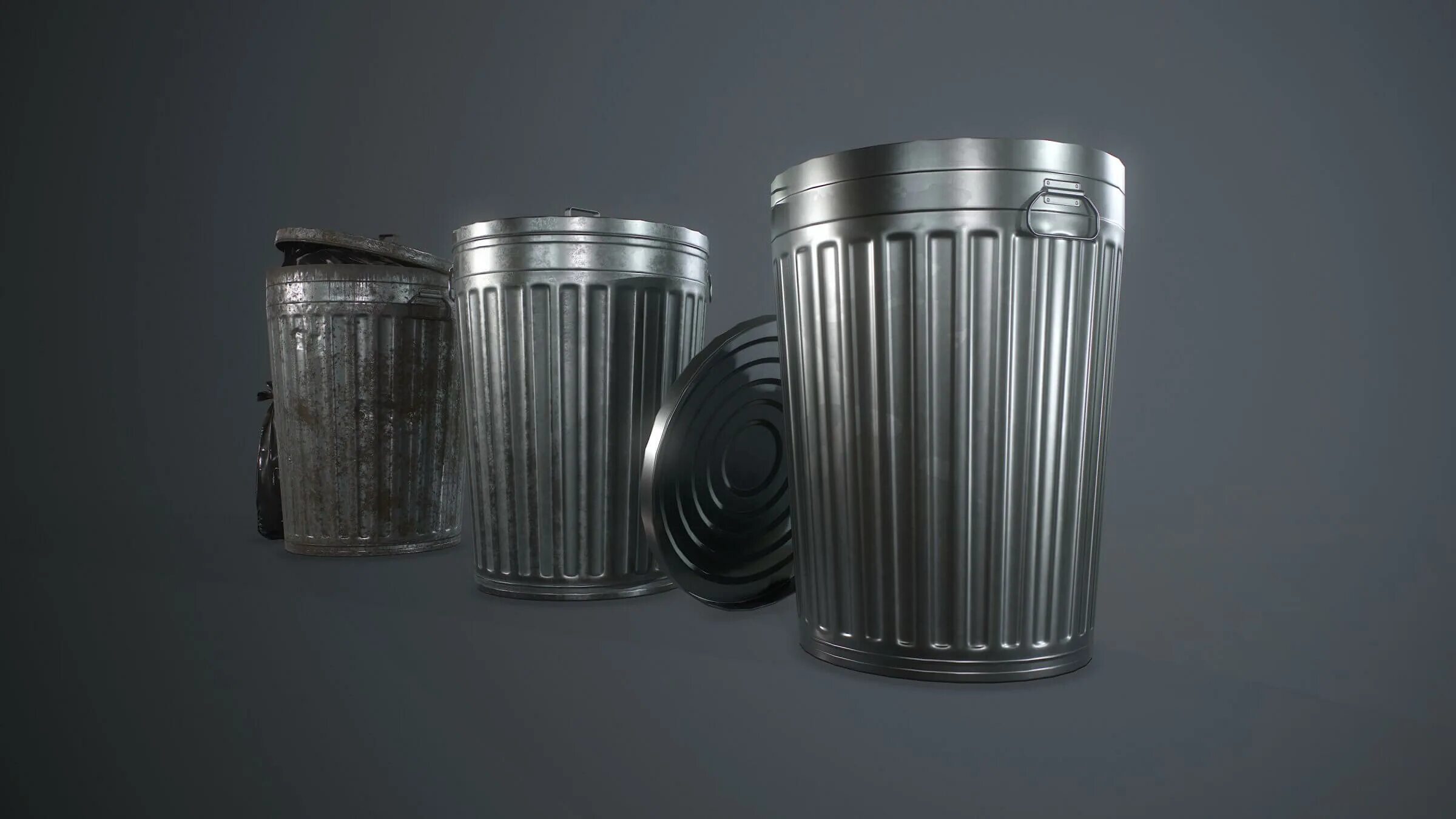 Can metal. Trash can 3d model. metal trash can. trailblazer trash can.