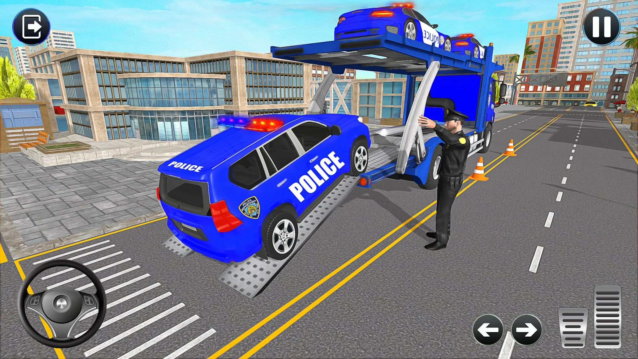 Полицейские игры для мальчиков. Супер полиция. Grand Police vehicle transport Truck. Police transport Simulator.