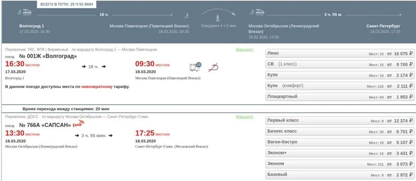 Волгоград нижний новгород поезд время