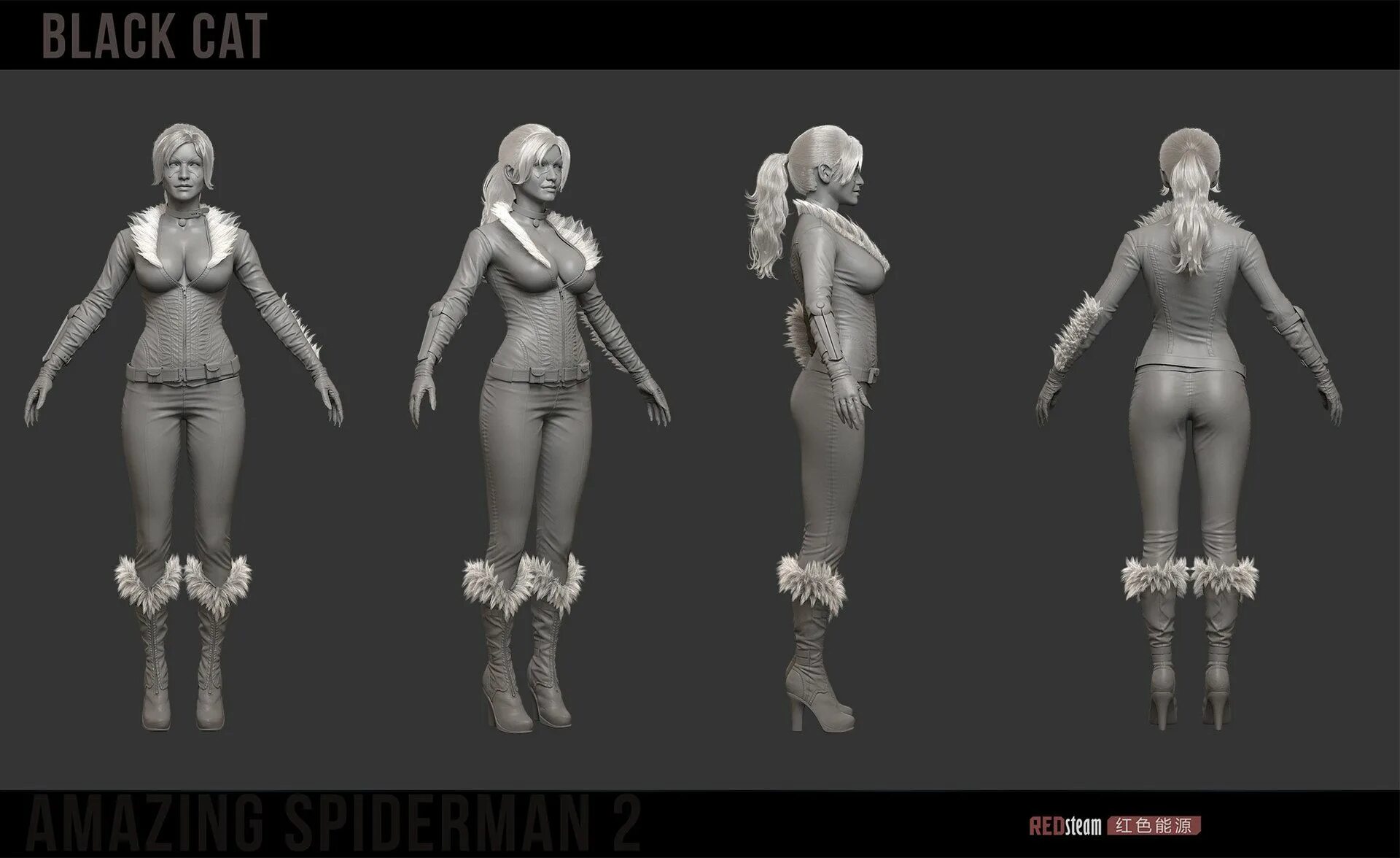 Черная кошка Zbrush. Black Cat Zbrush models. Женщина кошка 3д модель. Female Zbrush Sculpt.