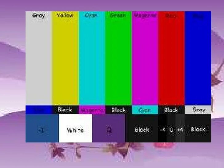 Цвет bars. Ntsc цвета. color bars. smpte bars.