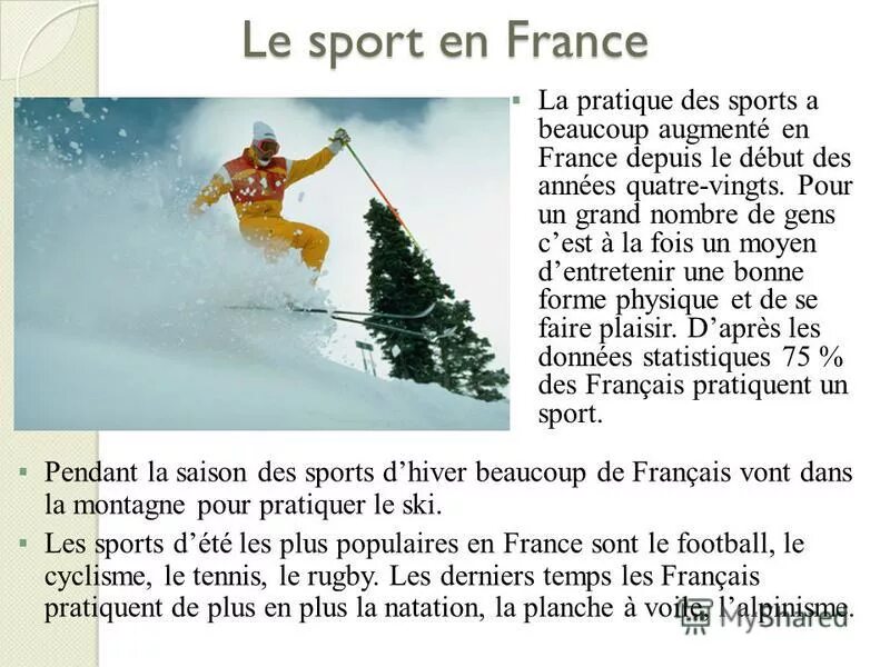 Le Sport тема по французскому. Стих le Sport. Les Sports en Francais топик. Le Sport d'hiver. De la sport