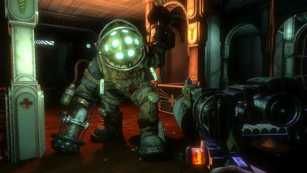 Bioshock версии. Биошок 1. bioshock 2. большой папочка bioshock скрин. биошок 2 скриншоты.