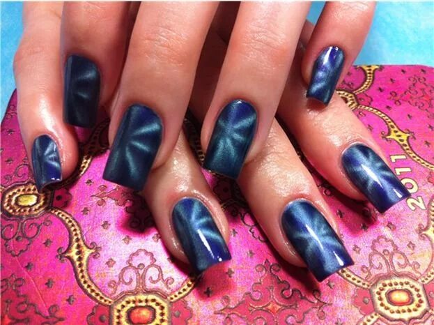 Маникюр магнитом фото NICOLE DIARY 6ml Magnet Cat Eye Top Coat Gel Varnish Soak Off LED Nail Coat UV G