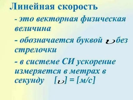 Скорость относится к физическим величинам