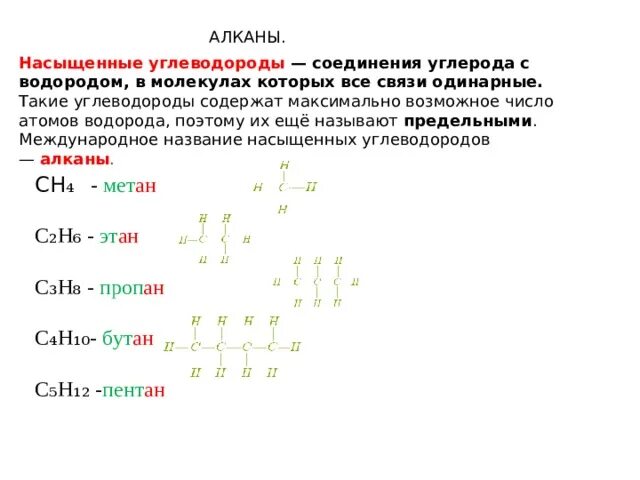 Для алканов характерны связи. Углеводородные соединения. Предельные углеводороды алканы. Одинарные связи содержат углеводороды. Предельные углеводороды содержащие только одинарные связи.