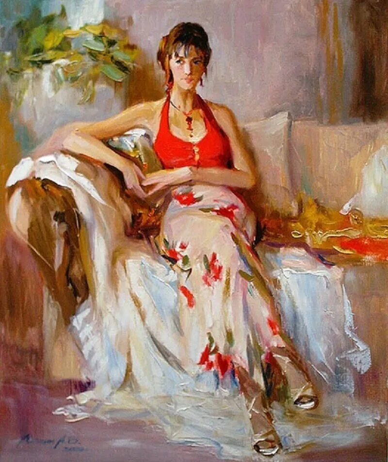 портрет элегантной дамы. мастерк-класс по живописи. художник на природе с мольбертом. средний возраст художников. алекс алемани.