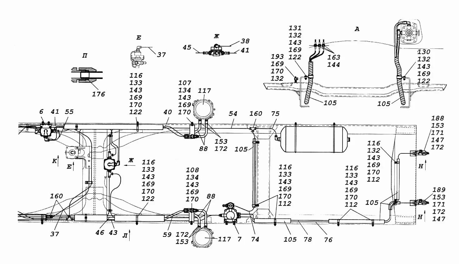Подключение воздуха камаз. Схема тормозной системы КАМАЗ 65115. КАМАЗ 65116 тормозная система схема тормозов. Кран клапан тормозной системы КАМАЗ 65115 евро 4. Тормозная система КАМАЗ 65115 евро.