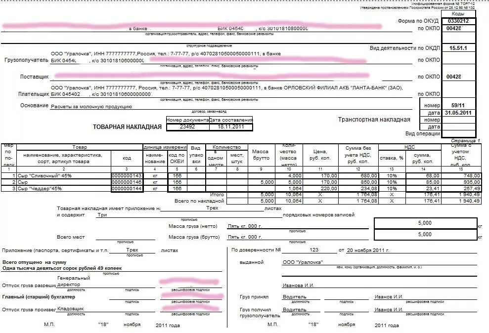 Форма заполнения товарной накладной торг-12. Как заполнять торг 12 пример заполнения. Образец заполнения товарных накладных торг-12. Товарная накладная торг-12 бланк заполненный.