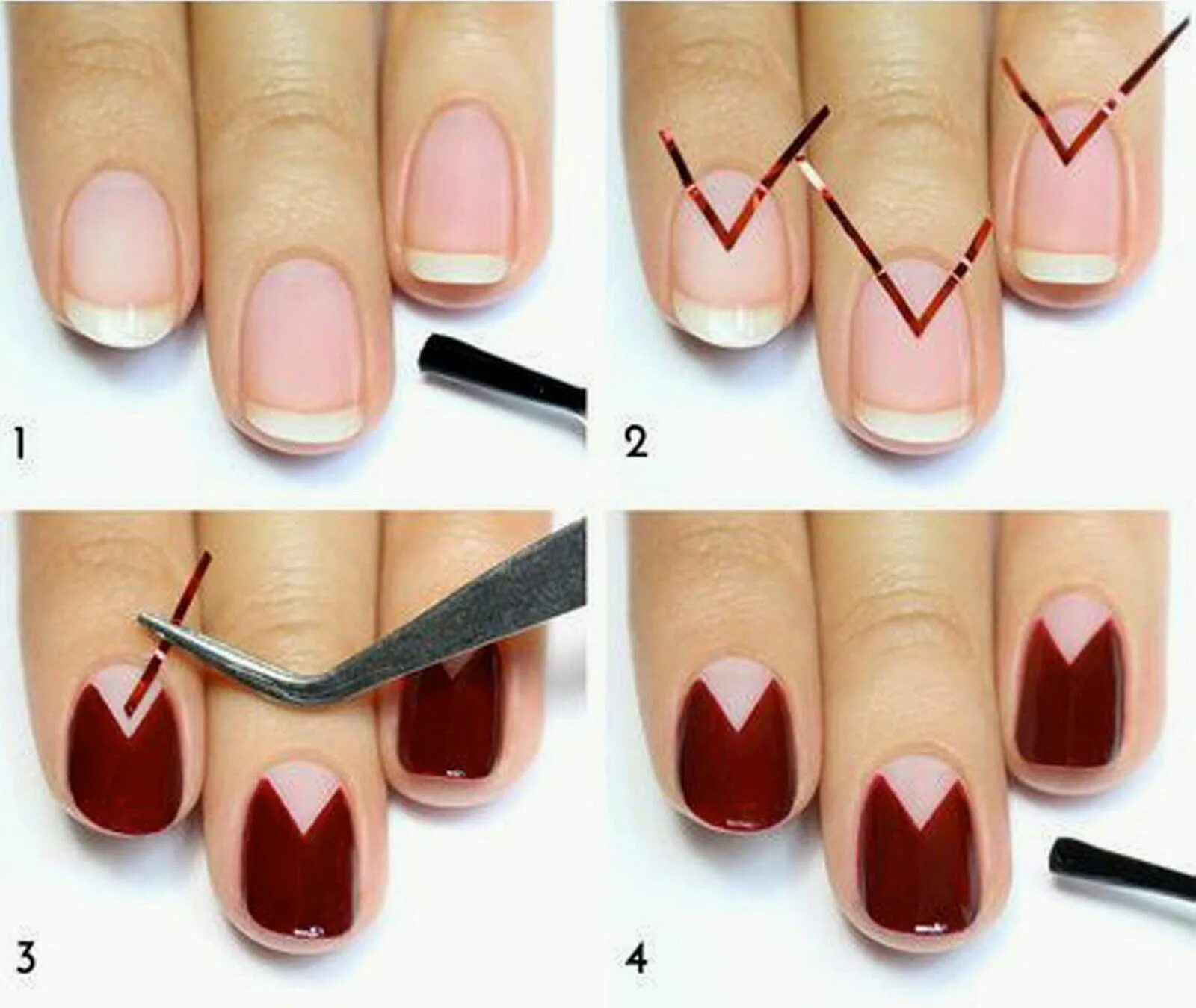 Пошаговый рисунок "Бабочки" шеллаком Unhas desenhadas, Unhas decoradas, Unhas fá