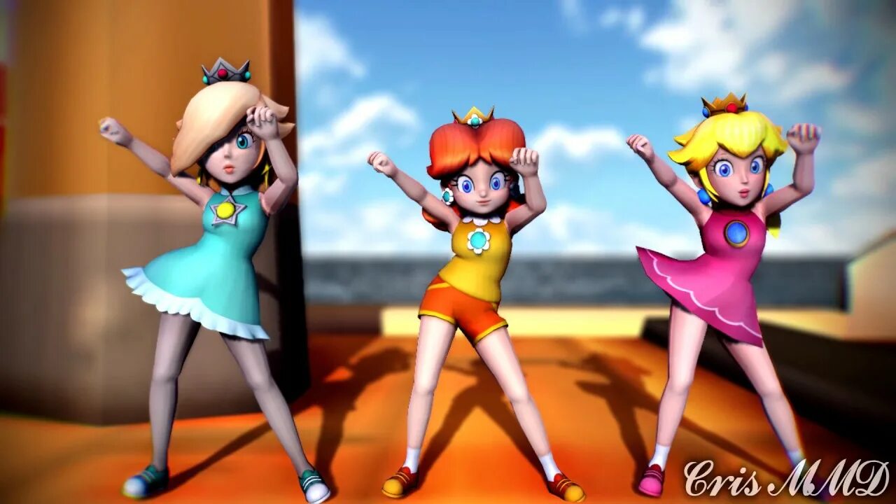 Принцесса Пич и Дейзи в купальниках. Princess Peach x Daisy x Rosalina x Pauline. Nintendo girls