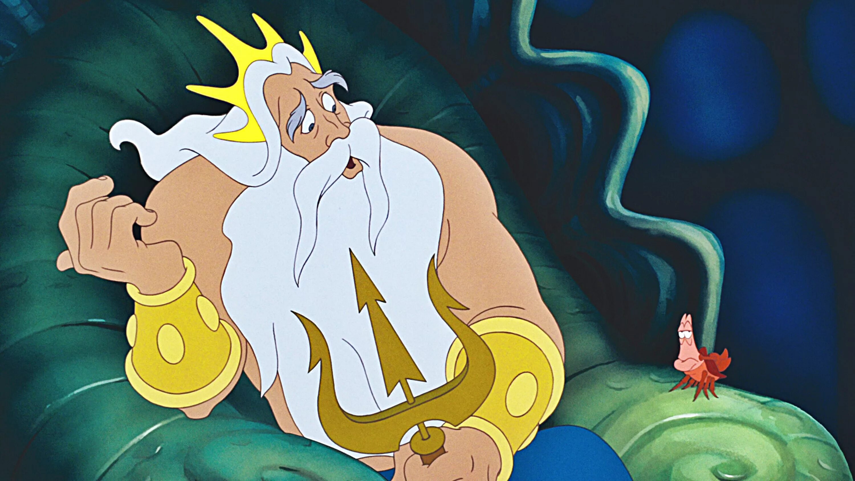 Морской царь 2. Морской царь 2. Царь нептун с трезубцем. Русалочка ариэль и тритон. Король тритон.