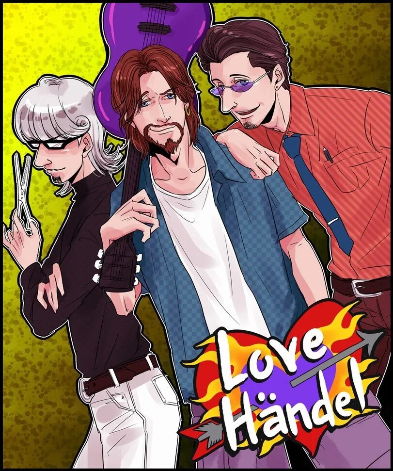Трио любви. Love Handel. Love Handel Art. Love Handle Band Art.