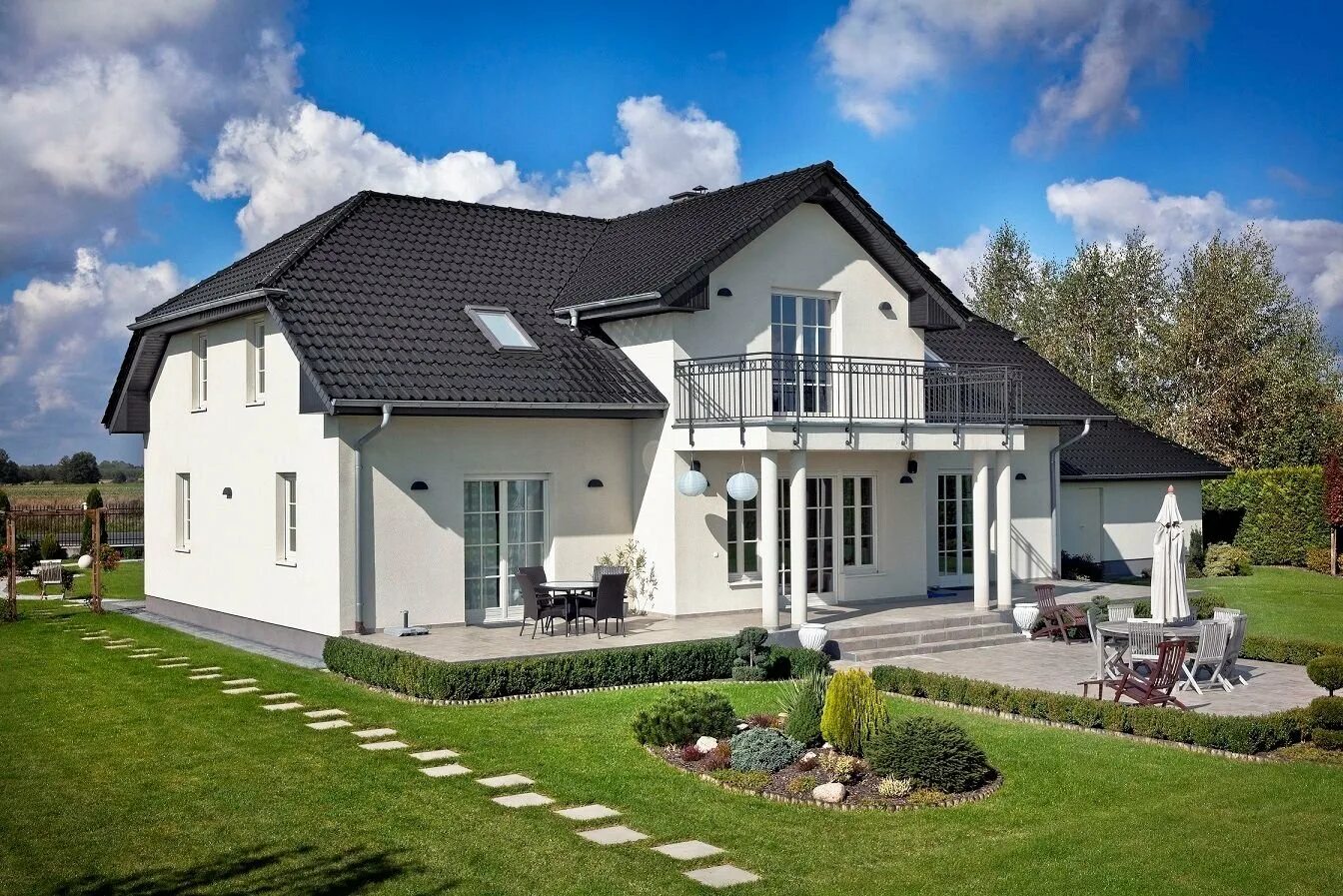 ранчо серый технониколь. светлый дом с коричневой крышей. металлочерепица 7024 серый графит. дом с серой крышей. металлочерепица ral 7004.