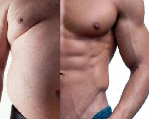 Жир превращается в мышцы. Мышцы под жиром. Пресс под жиром.