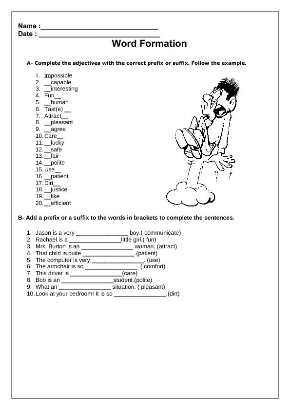 Word formation. Word formation упражнения Worksheet. Word formation суффиксы prefixes. Word formation adjectives задания. Word formation adjectives