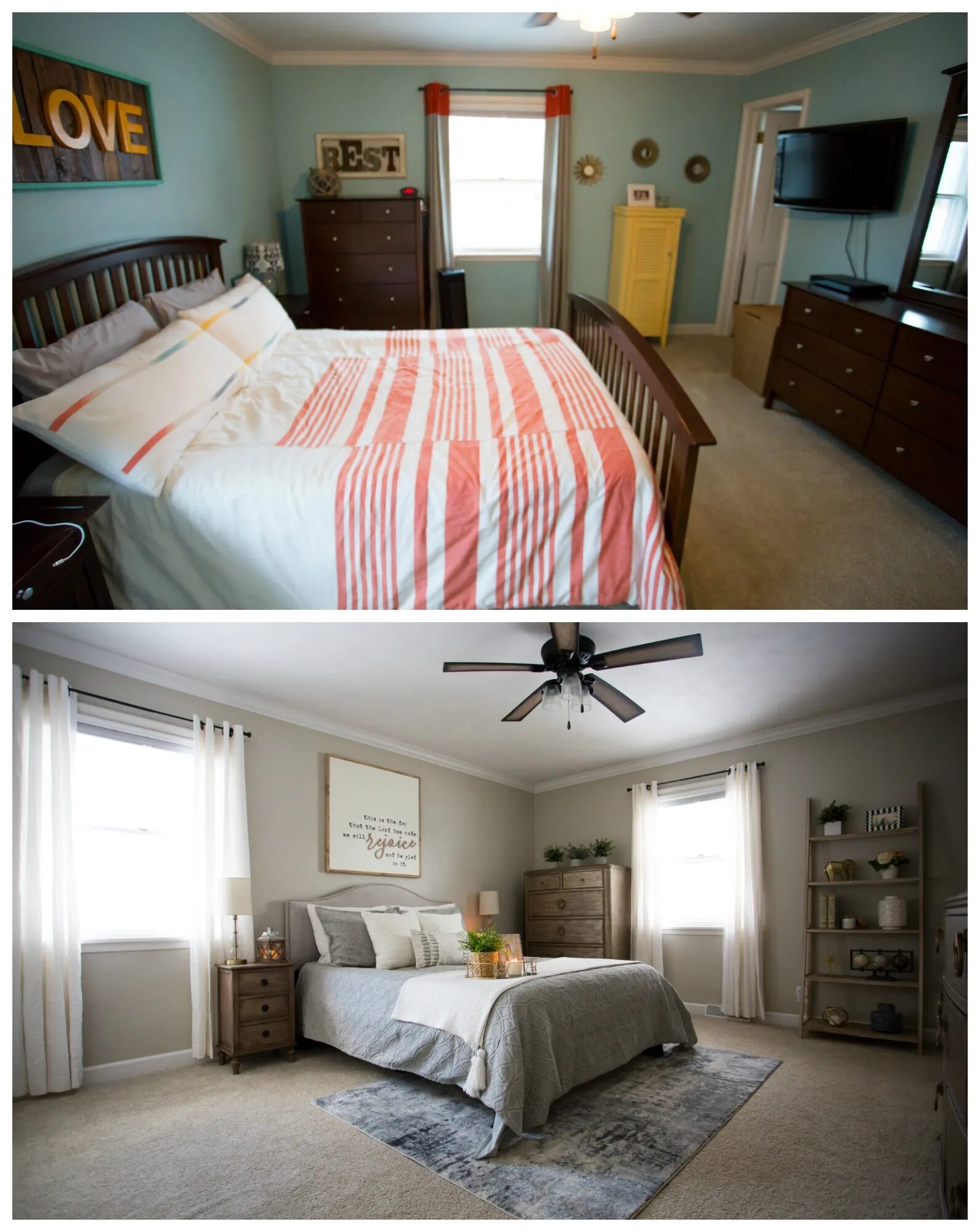 After finishing i. Бюджетная переделка спальни. Bedroom before and after. Before after Room. Before and after Design Room.