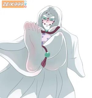mother spider demon, demon slayer, kimetsu no yaiba, barefoot, evil grin, e...
