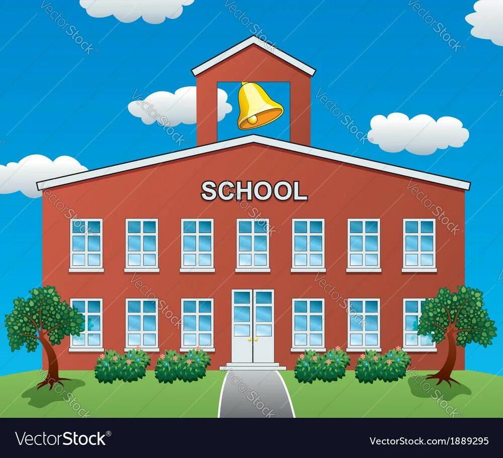 Your school big. Здание школы. Школа мультяшная здание. Начальная школа здание. Здание школы для детей.