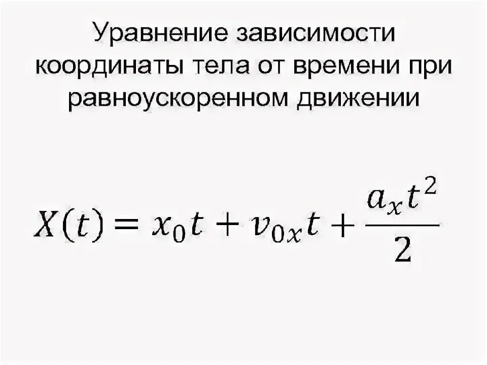 Написать уравнение координаты тела. Уравнение координаты формула. Уравнение координаты физика. Уравнение координаты от времени. Уравнение координаты при равноускоренном.