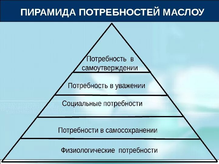 Пирамида социальных потребностей