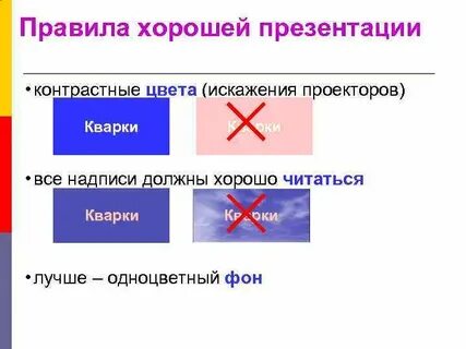Правила хорошей презентации