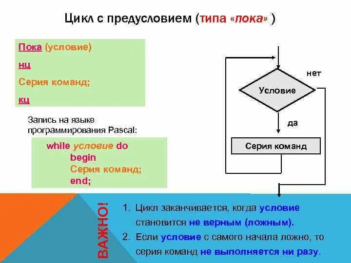 Блок while