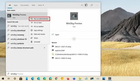 Windows dumps
