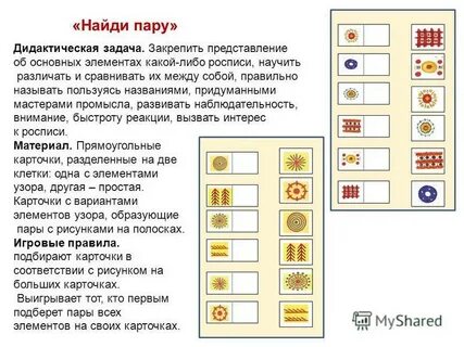 Игра найди пару цель