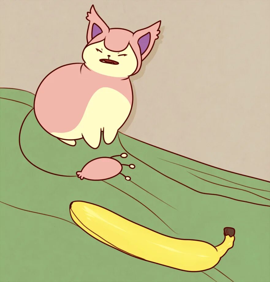 Покемон Скитти. БАНАНАКЭТ. Кот банан. Бананья Мем. Банан плачет мем