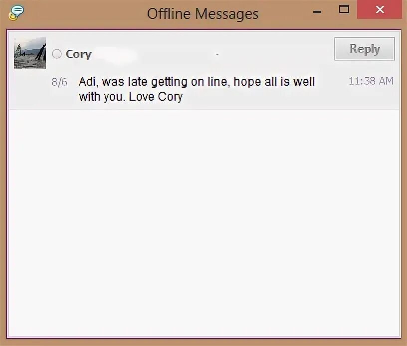 Offline сообщение