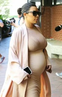 Kim kardashian pregnant boobs.