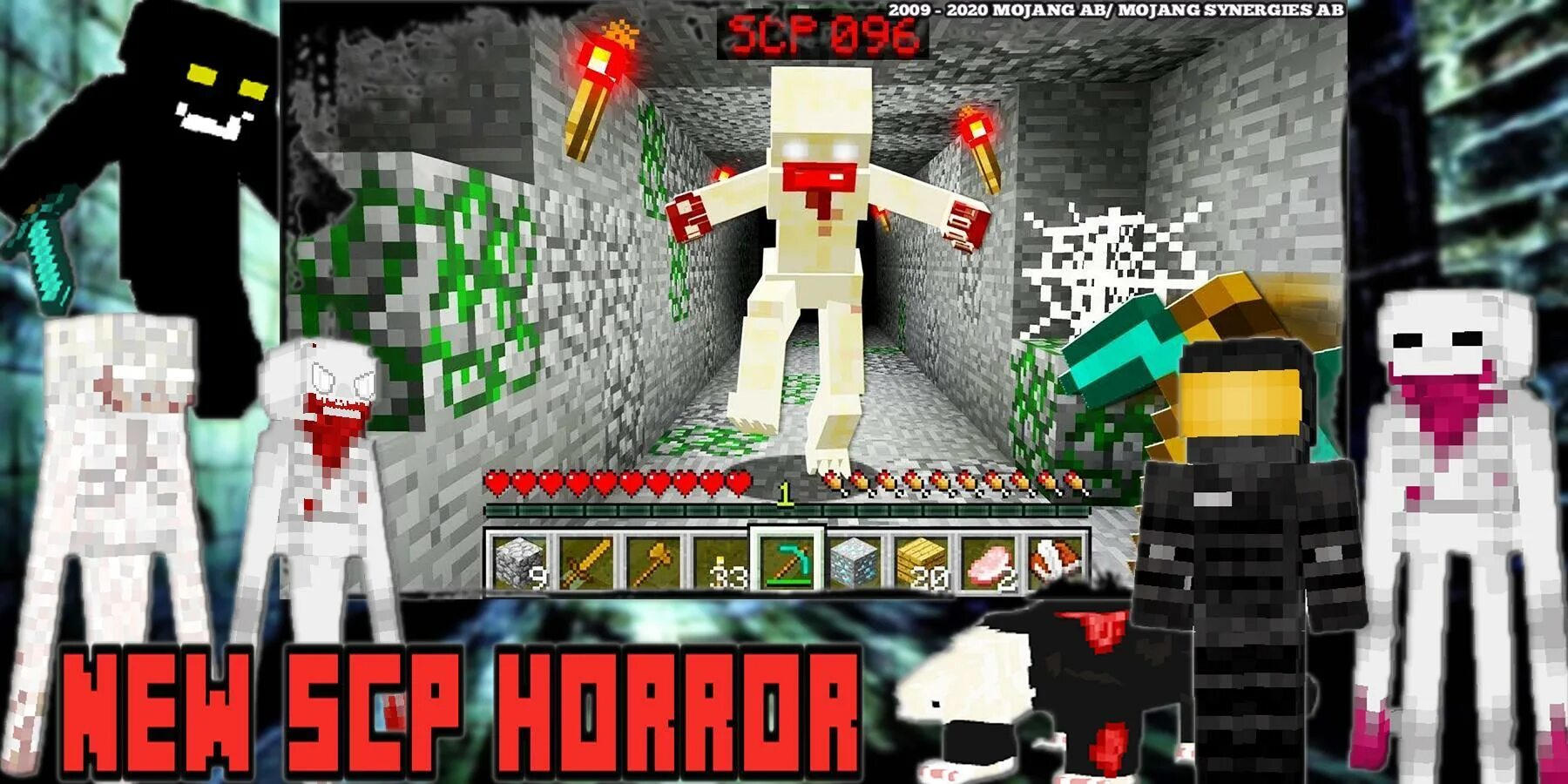 Хоррор крафт. Scary SCP Mod MCPE. Майнкрафт страшные моды 1.