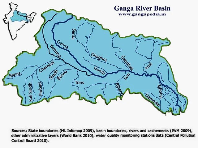 Код бассейна реки. Бассейн реки ганг. Водосборный бассейн. Исток реки ганг на карте.