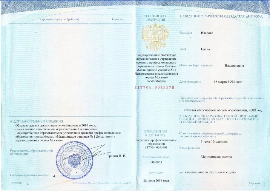 Цыбульская Елена Евгеньевна ← Медицинские сестры ← Специалисты