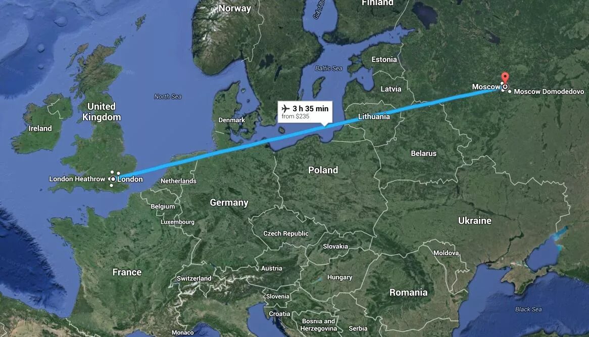 Москва и Лондон на карте. Москва Лондон карта полета. Перелет Москва Лондон. От Москвы до Лондона. В каком направлении от лондона москва