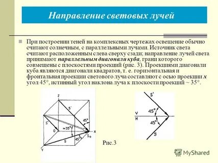 Направлении луча