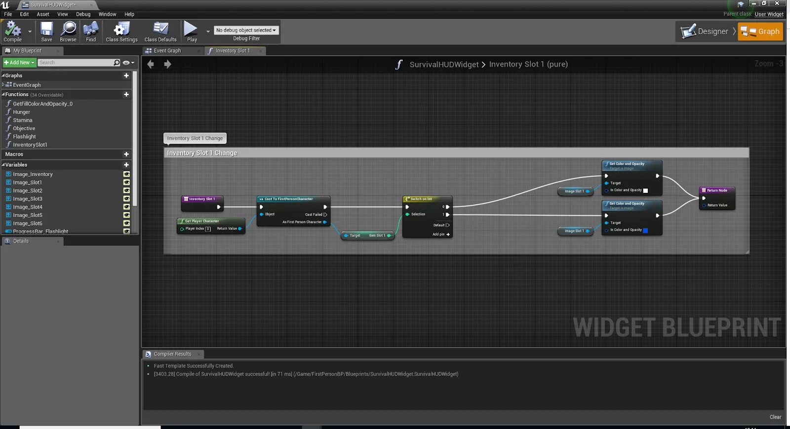 Widget blueprint