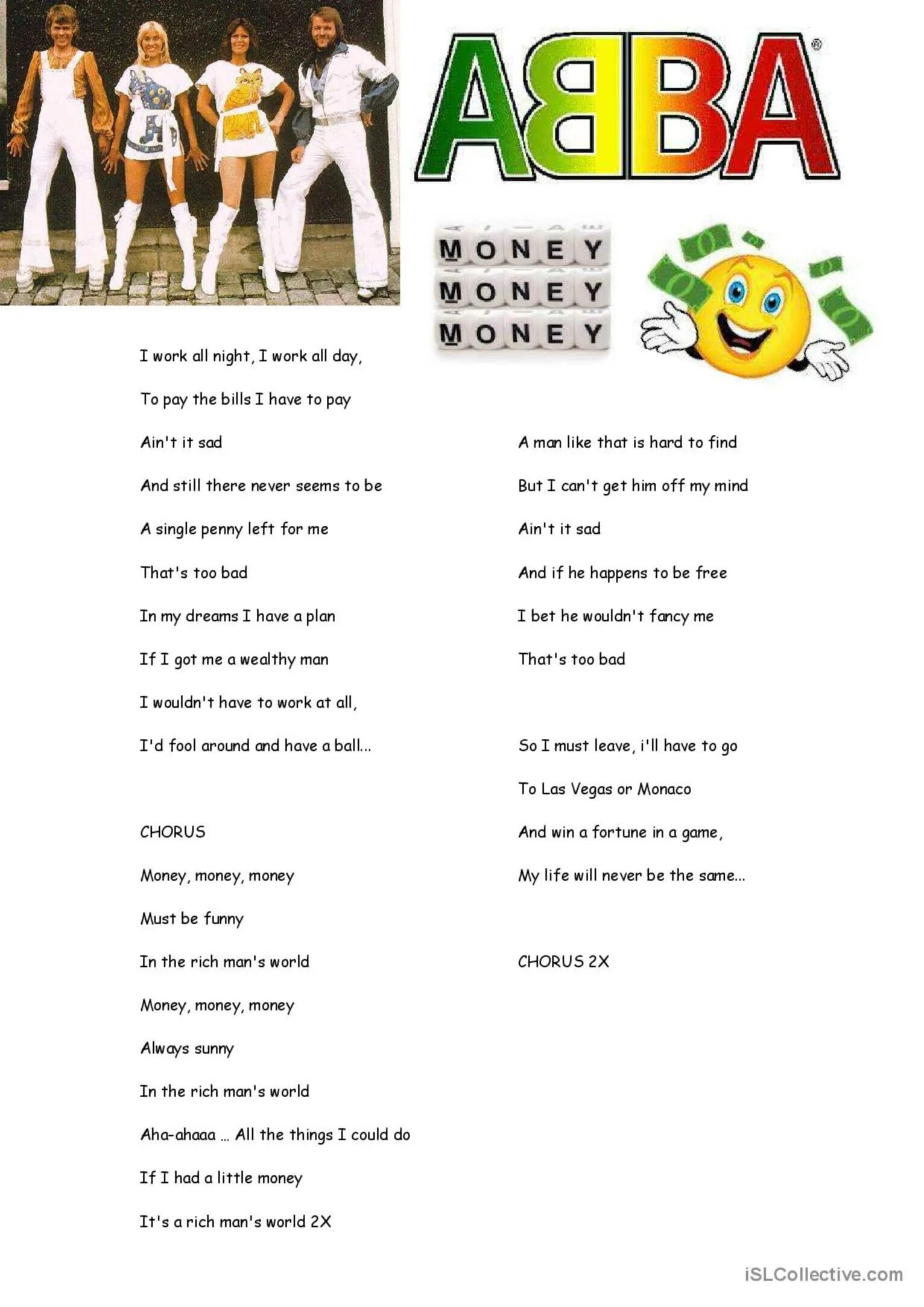 Money текст. Money песня ABBA. ABBA money money текст. Money песня текст. Английская песня money money