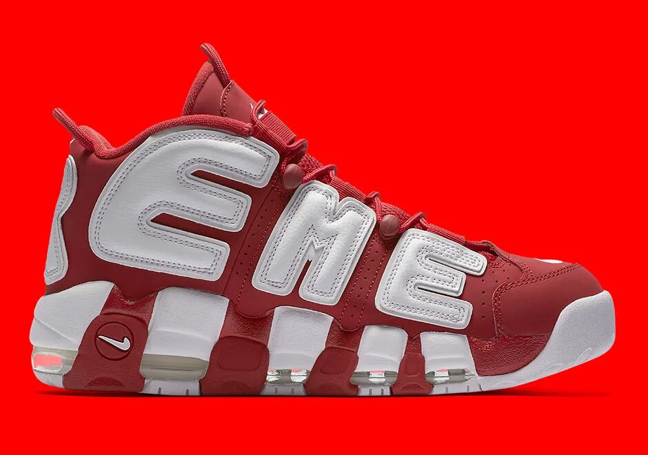 Nike air more uptempo red. Nike Air more Uptempo Supreme. Nike Uptempo Supreme. Nike Air Uptempo x Supreme. Nike x Supreme Air more Uptempo' красные.