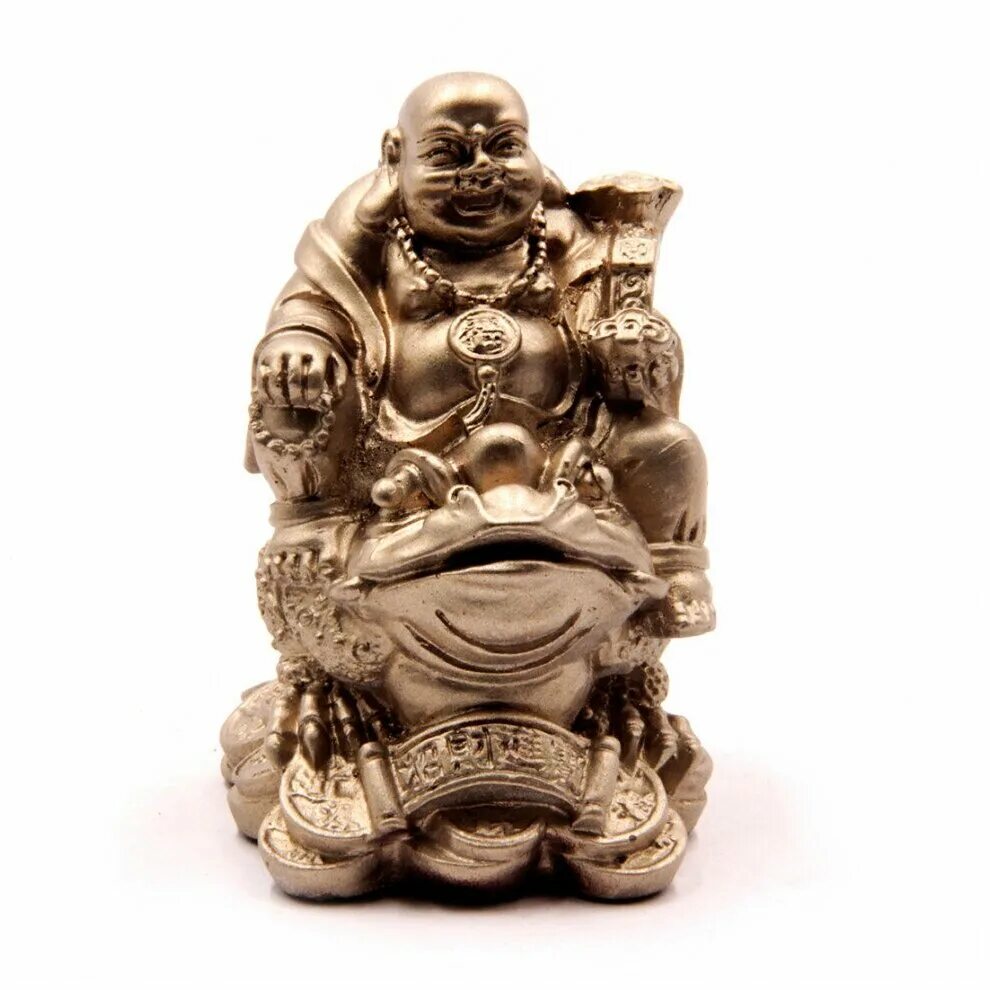 хотей на лягушке. будда на жабе. хотей на жабе. хотей под бронзу 9x6x5см. хотей на жабе.