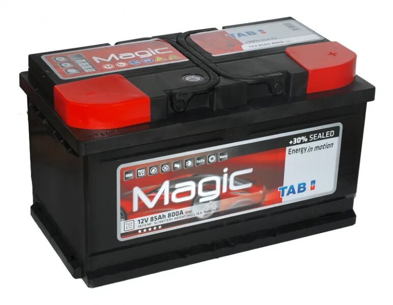 Купить аккумулятор низкий. АКБ 85ah 800a Tab Magic MF ОП. Аккумулятор Tab Magic 85 обр/п. АКБ 6ст-85 Tab Magic о/п (низкий). Таб 85 Ач.